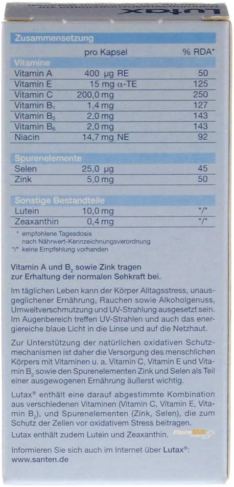 Lutax 10 Mg De Luteine 30 Comprimes Amazon Fr Cuisine Maison