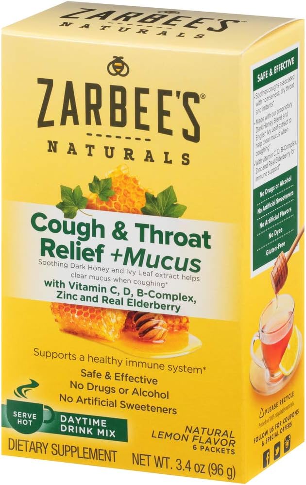 Amazon Com Zarbee S Naturals Cough Throat Relief Mucus
