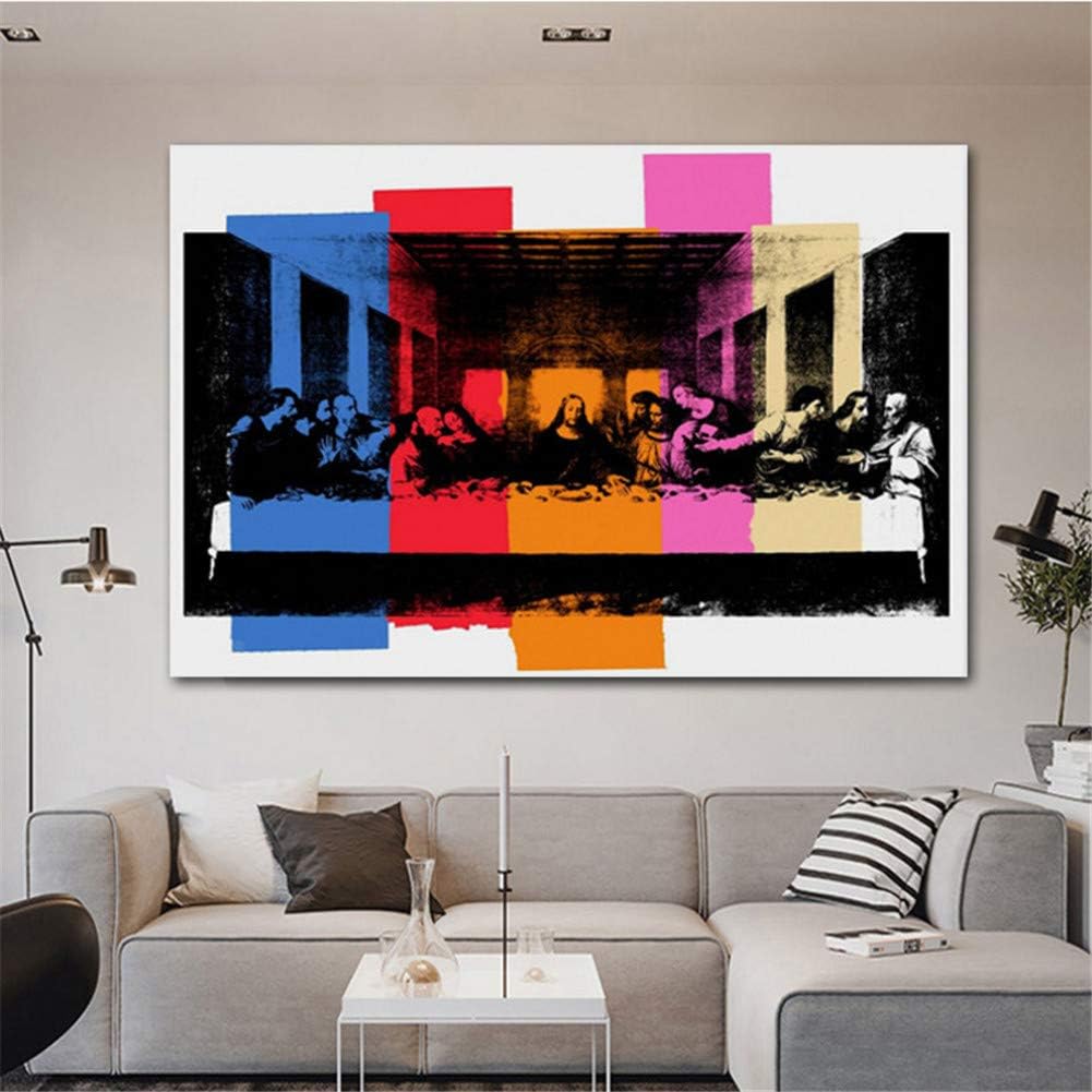 Amazon Com Zxianc Andy Warhol Detail Of The Last Supper Canvas Painting Classic Art Wall Picture For Living Room Bedroom Modern Decorati50x70cm Frameless Posters Prints