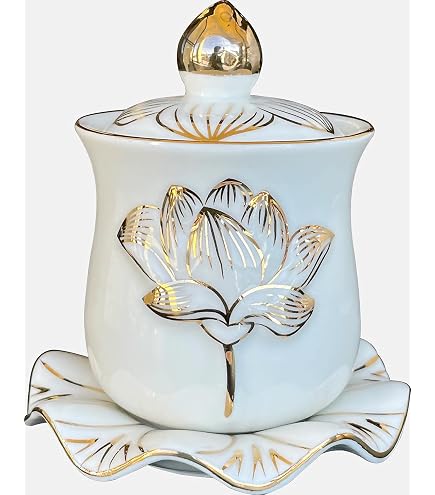 Amazon.com | QINLANG White Buddhist 5 Altar Cups Set, Buddha Water