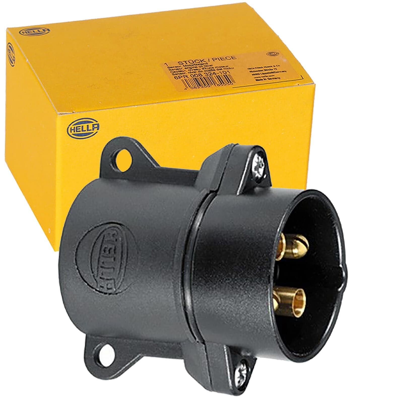 HELLA 8JA 001 920-011 Plug - 24V - 4-pin connector - Plug: Screw Contact - Black