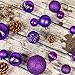 KI Store Purple Christmas Balls 34pcs 2.36-Inch Christmas Tree Decoration Ornaments for Halloween Xmas Tree Holiday Wreath Garland Decor Ornaments Hooks Included