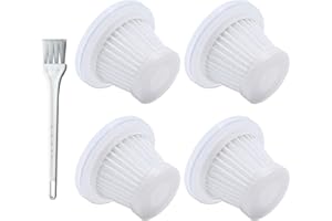CLEANGELA 4 Pack Car Vacuum Filter Replacement Compatible with KMM Handheld Car Vacuum Cleaner, Model LT-117C, Washable Hepa Filter for Car, Home, Office, Pet（Only for KMM LT-117C Vacuum Cleaner）