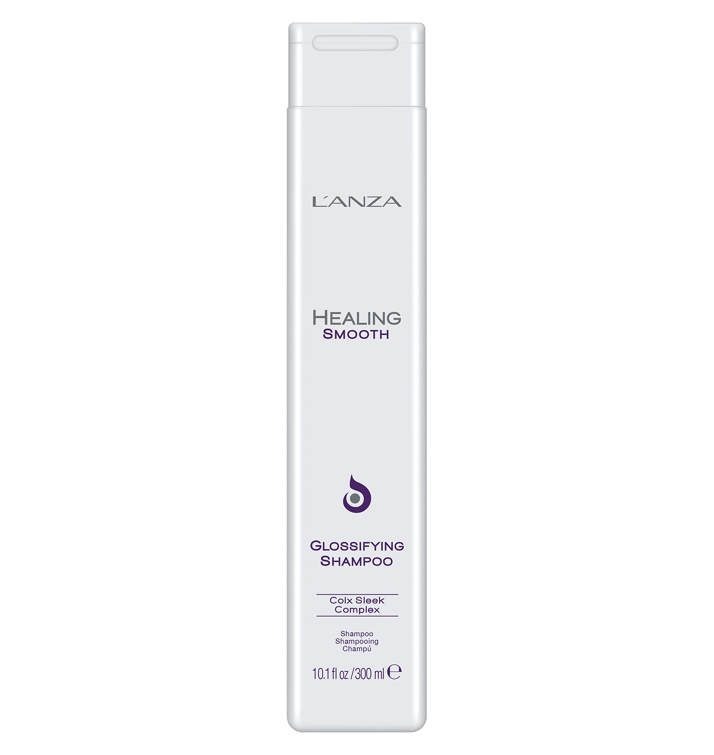 L’ANZA Healing Smooth Glossifying Shampoo, Sulfate Free Keratin Complex Moisturizing Shampoo, Anti Frizz Hair Product for Hair Shine & Strength, Vegan Shea Butter Luxury Hair Care