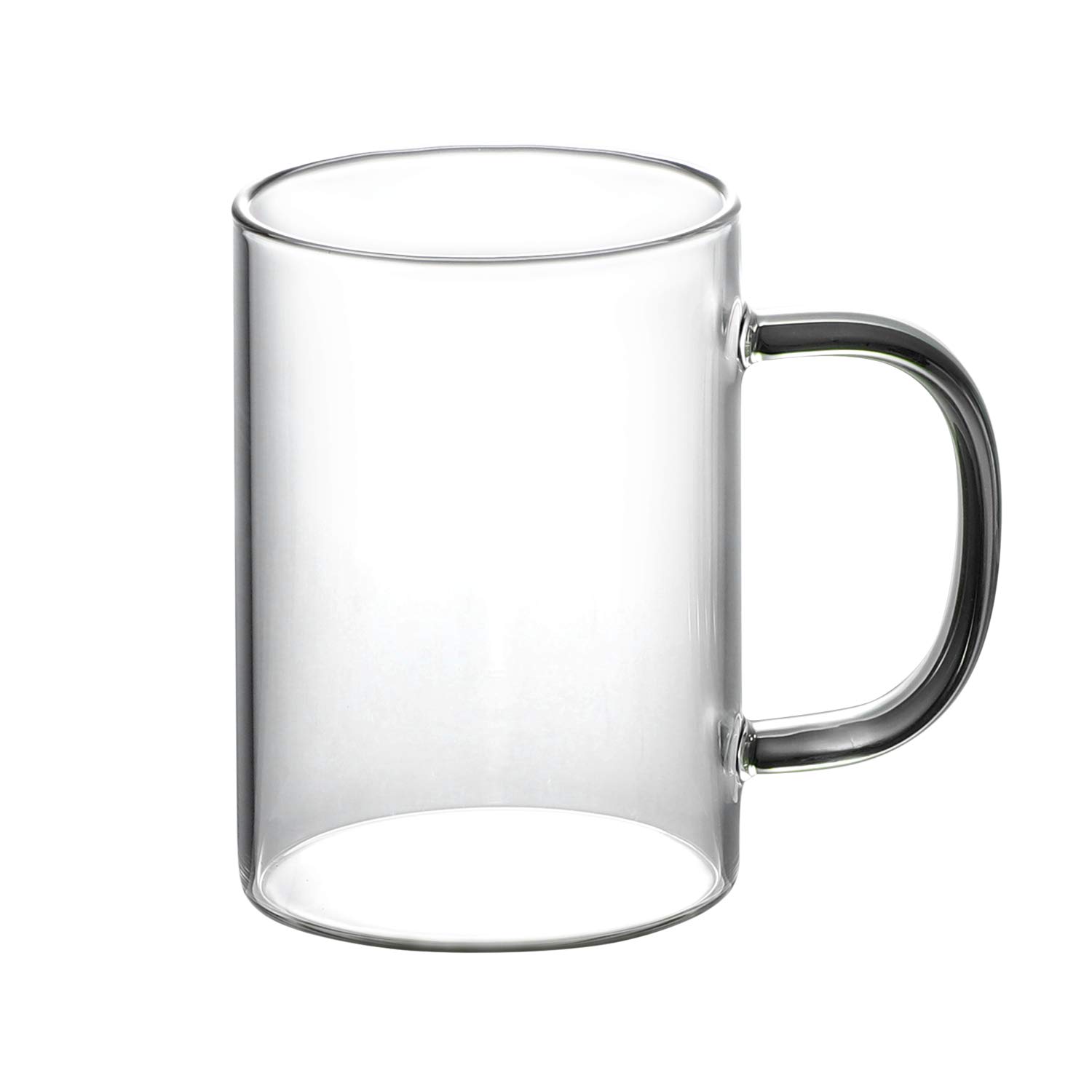 IBLUELOVER Glass Mug with Handle,Water Glass Cup 300ml Glass Coffee Cup Heat Resistant Borosilicate Water Drinking Glasses for Hot and Cold Drinks, Coffee, Tea, Juice