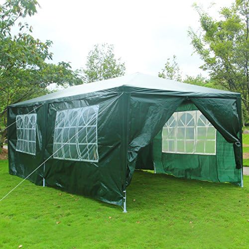 IPyramid 10'x20' Party Wedding Tent 6 Walls Outdoor Canopy Gazebo Pavilion Cater Event Green