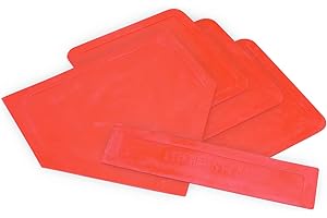 Champion Sports Baseball/Softball Throw Down Base Sets – Durable Indoor/Outdoor Training Bases – Sets of 4 or 5 in Orange or White