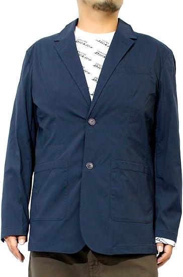 Amazon テーラードジャケット メンズ 大きいサイズ ナイロン ストレッチ 撥水加工 ジャケット 5l ネイビー 67 コート ジャケット 通販