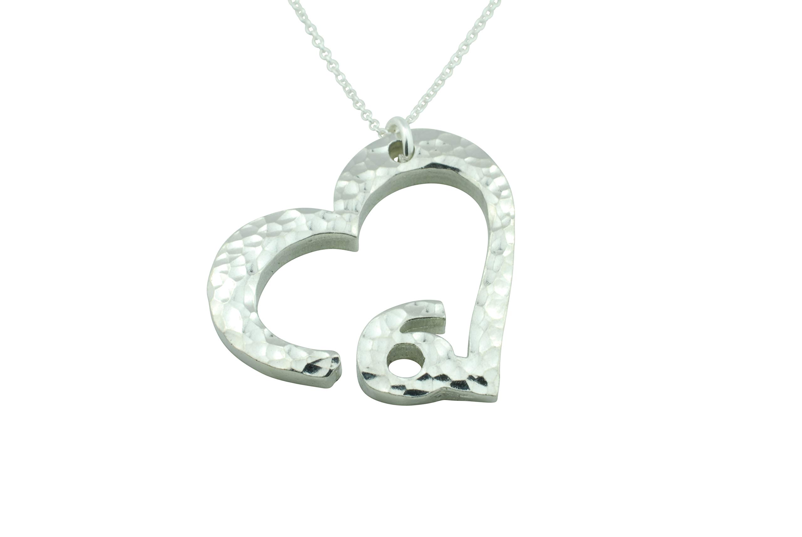 6th Anniversary Beaten Heart Pendant – 6 Year