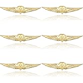 DICOSMETIC Wings Pin Bulk Pilot Metal Wing Pin Aviator Pins Air Force Senior Pilot Wing Gold Wing Pilot Badge Alloy Brooch Costume Lapel Pin for Hat Shirt Uniform
