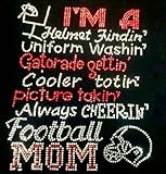 Football Mom Gatorade Helmet finding Cheering Rhinestone Transfer Iron On