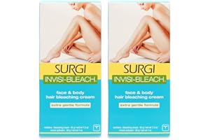 SURGIWAX Surgi Invisi-Bleach Face & Body Hair Bleaching Cream 1.5 oz ( Pack of 2)