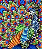 DIY 5D Diamond Painting Kit - Full Drill Peacock Diamond Dotz Kits for Adults - Great Bedroom, Living Room or Home Wall Decor