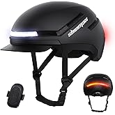 Shinmax Bike Helmet with Turn Signals, NTA Certified up to 45km/h, Bicycle Helmet for Men Women with USB Rechargeable Rear Light, Viser, Cycling Helmet for E-Bike & S-Pedelec,Scooter, Commuter, Adults