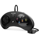 Polymega&reg; Mega Retro Controller (RC03) - Wired Connection For Genesis/Mega Drive Style Controller Ports