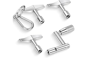 KORDOS Drum Key 4-Pack, 3 Comfort Grip Drum Tuner Tuning Keys for Tuning Drums, Z Type Fast Tuning Tool, Chrome-plated Steel