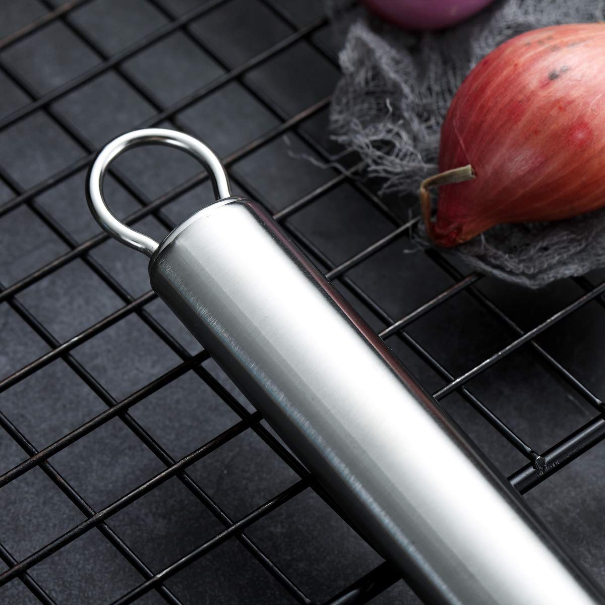 Berglander Pasta Fork, Stainless Steel Pasta Server, Spaghetti Spoon, Spaghetti Server, Noddle Fork, Heat Resistant (Silver)