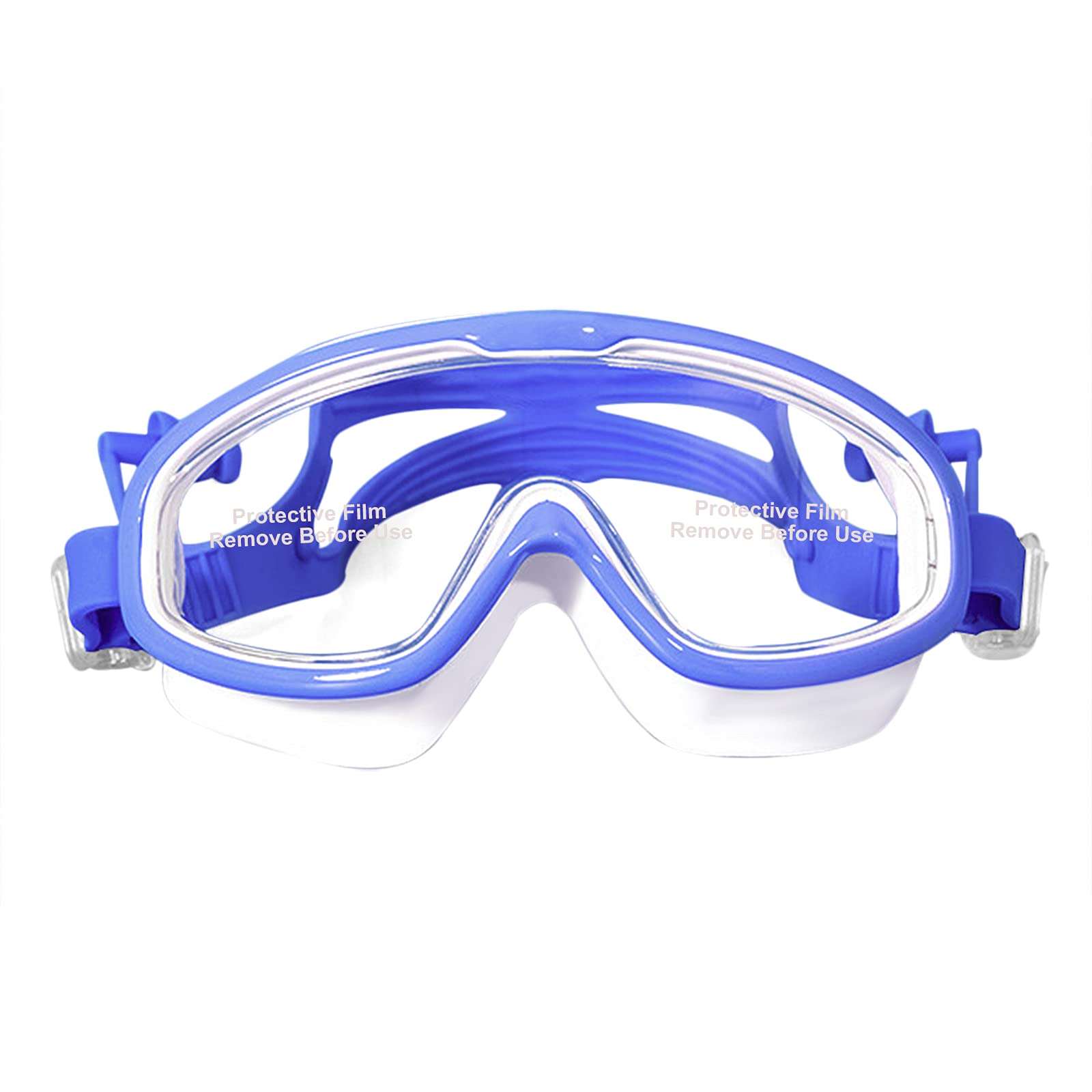 Kids Junior Swim Goggles with Nose Cover 6-14 Boys Girls No Leaking Snorkel Mask Anti-Fog Tempred Diving Scuba Goggles Wide View Adjustable Swim Goggles Snorkeling Gear