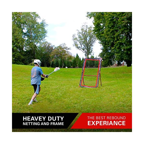 Rukket 4x7ft Lacrosse Rebounder Pitchback Training Screen, Practice