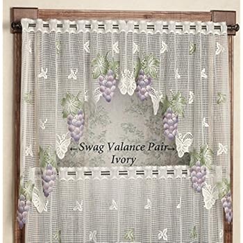 Amazon Com Touch Of Class Vineyard Grape Lace Tailored Valance 54
