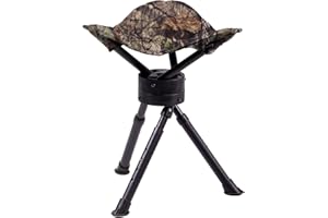 AMERISTEP Portable Folding Design Hunting Lightweight Tripod Swivel Stool, Mossy Oak Break-Up Country