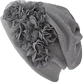 CHARM Womens Flower Beanie Hat - Bonnet Turban Headband Chemo Cap Circle Scarf