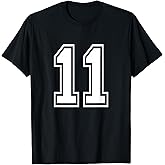 Number 11 T-Shirt Birthday Varsity Sports Team Jersey T-Shirt