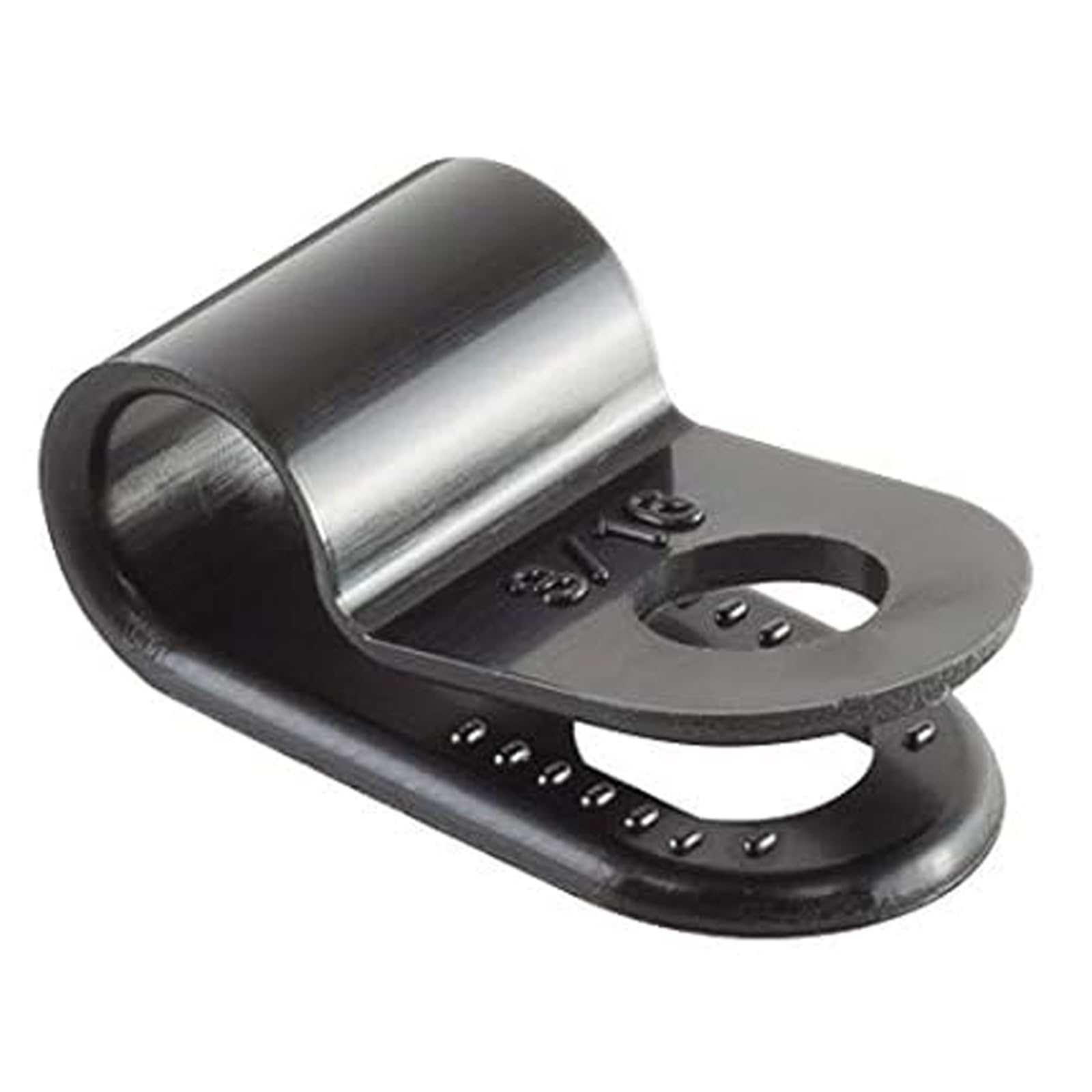 TRHDFW 100x Nylon Plastic P Clips Black Fasteners for Conduit Cable Tubing & Sleeving