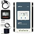 EPEVER 40A MPPT Solar Charge Controller 12V/24V Auto, 40amp Solar Controller Max Input 100V, 520W/1040W for Lead-Acid, Lithium Batteries and Load Timer Setting(Come with MT52+TS-R+RS485)