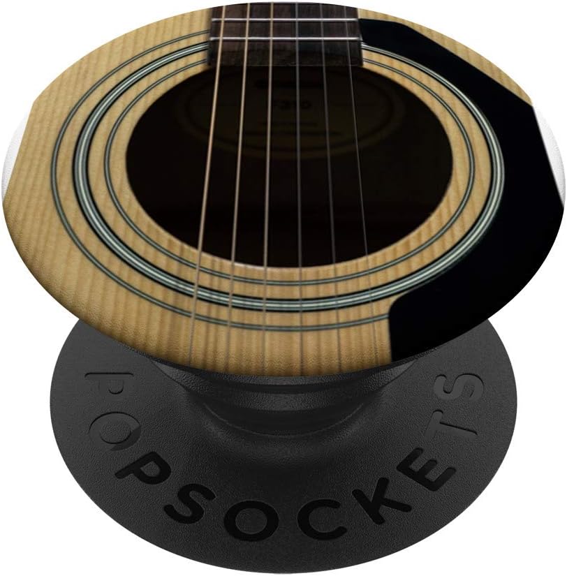 Acoustic Guitar Lover String Sound Hole Rosette Pick Guard PopSockets PopGrip: Swappable Grip for Phones & Tablets