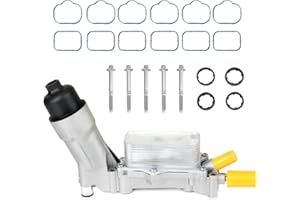 MOCAR7 Aluminum Oil Cooler Filter Housing Assembly Kit Compatible with 2011-2023 Chrysler 300 200 Dodge Avenger Charger Jeep Wrangler 2014-2025 Ram ProMaster 1500