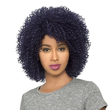 Amazon Com Hh Afro Jerry 1 Jet Black The Wig Brazilian Human