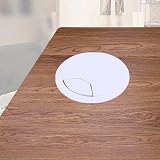 Lanjue 4Pcs Desk Grommet 60mm White Cable Hole Cover Plastic PC Office view 2