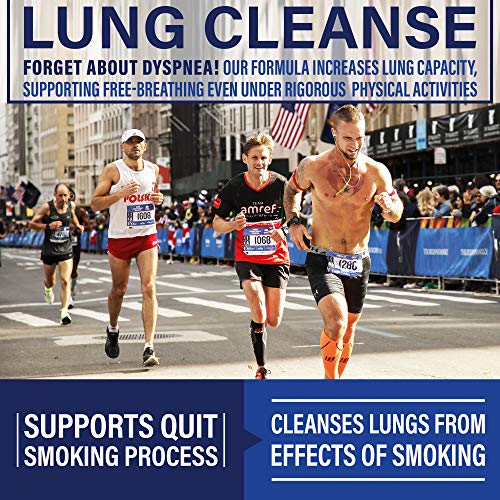 Lung Cleanse - Helps to Quit Smoking & Supports Respiratory Health - Effective Lung Detox - Made in USA - Lung Support, Asthma Relief, COPD Treatment, Allergy Relief - with Elecampane & Green Tea