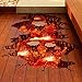 Quanhaigou A Volcano Spouts Flame and Lava Wall Decals, Removable Red Sticker, The Art Magic 3D Fire Lavas Dreamscape Home Decor