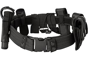 DUPDMKIN Utility Belt 10 in 1 Duty Belts Law Enforcement with Components Pouches Bags for Tactical Security, Military Modular Equipment System Mold
