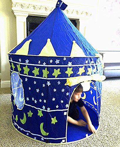 Children Indoor Play Tent Blue Castle Playhouse Tents for Kids Great Gift for Boys and Girls Sure Luxury by Sure Luxury - Thumbnail 2
