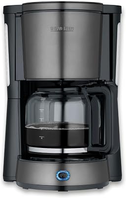Máquina de Café com filtro "TYPE" com garrafa de vidro, Dark Inox-Black