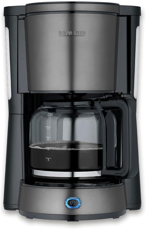 Máquina de Café com filtro "TYPE" com garrafa de vidro, Dark Inox-Black