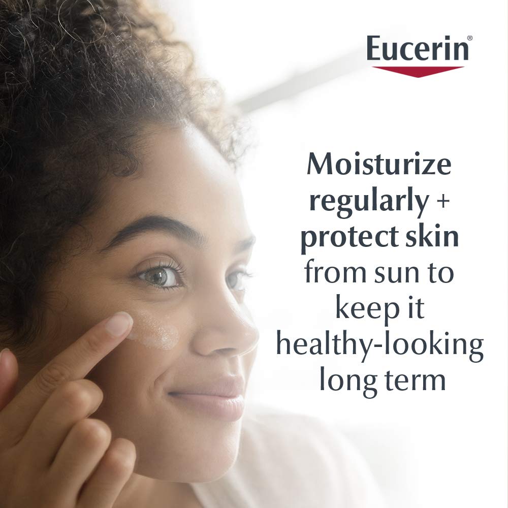 Eucerin Daily Protection Face Lotion - Broad Spectrum SPF 30 - Moisturizes and Protects Sensitive, Dry Skin - 4 Fl. Oz. Pump Bottle: Beauty