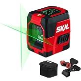 SKIL 65ft. Green Self-leveling Cross Line Laser Level with Horizontal and Vertical Lines, Rechargeable Lithium Battery with USB Charging Port, Clamp &amp; Carry Bag Included - LL9324G-01
