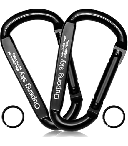 thumbnail image 2 of Large Heavy Duty Stroller Carabiner Clips For Bags XIECHANEE 2 of 12