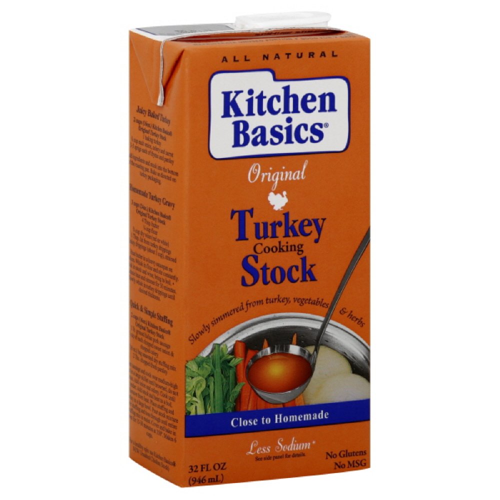 Kitchen Basics Turkey Stock, Gluten Free, 32Ounce (Pack
