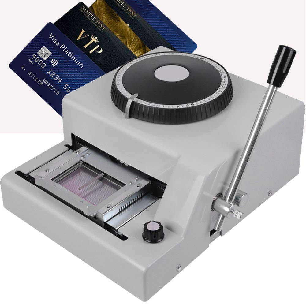 Card Embosser Machine, Colilove Manual PVC Embossing 72 Character Embosser Machine PVC Gift Card Cre