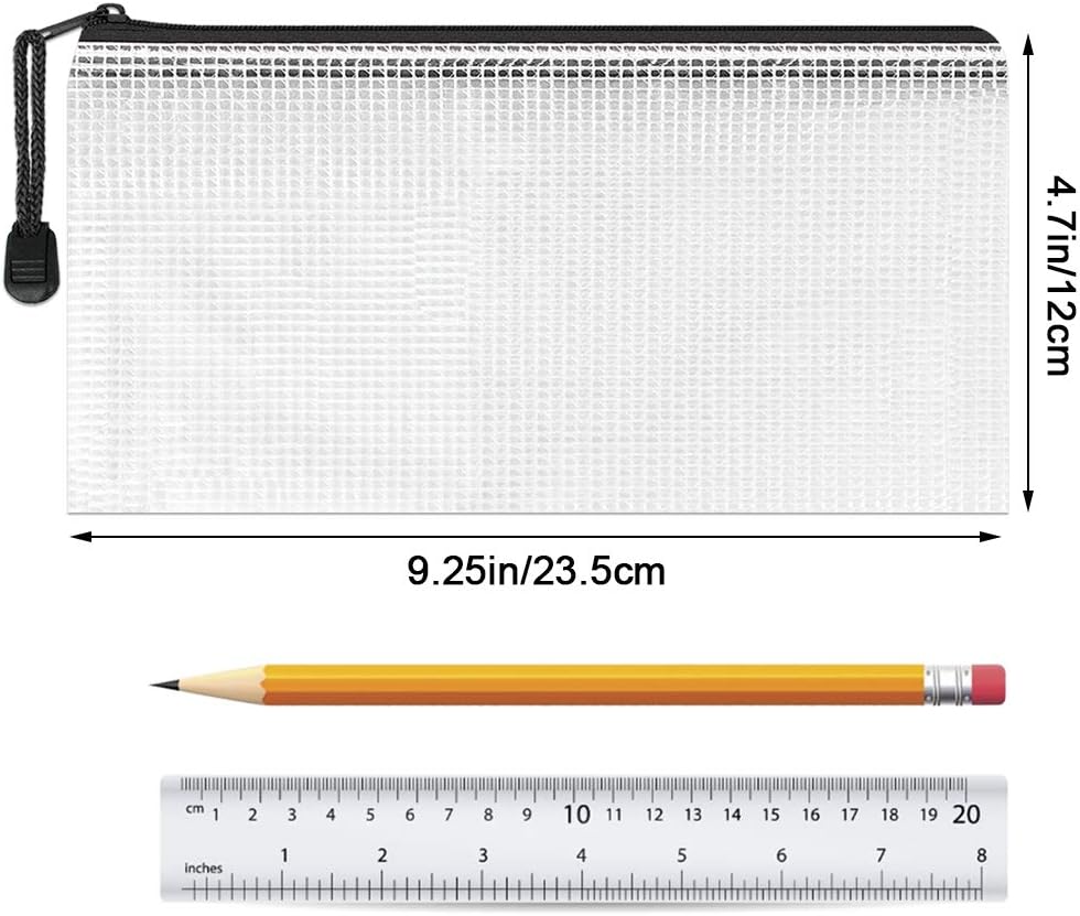 A6 Mesh Pencil Pouch Zipper File Bags - Image 3