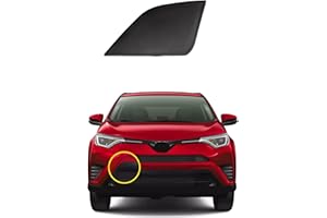 Goholy Car Front Bumper Tow Hook Cover Compatible with Toyota RAV4 2016 2017 2018 Trailer Cover Cap 532850R080 532860R080 Trailer Cover Towing Eye Cap Matte Black Right Side
