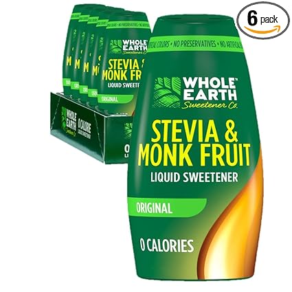 Amazon.com : Whole Earth Sweetener Stevia & Monk Fruit Liquid Sweetener, Squeeze Bottle, Original, 1.62 Ounce (Pack of 6), 9.72 Fl Oz : Grocery & Gourmet Food Amazon.com : Whole Earth Sweetener Stevia & Monk Fruit Liquid Sweetener, Squeeze Bottle, Original, 1.62 Ounce (Pack of 6), 9.72 Fl Oz : Grocery & Gourmet Food