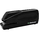 Eco Electronix Black Electric Stapler Pro - Automatic Desk &amp; Office Stapler | Portable, Quiet, Jam-Free, Easy Reload, 30 Sheet Capacity, AC Adapter/Battery Powered, Automatic Electric Stapler for Desk