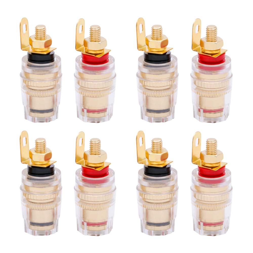 8pcs Speaker Terminal Connector 4mm Banana Plug Socket Binding Post