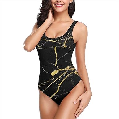 gold one piece swimsuit